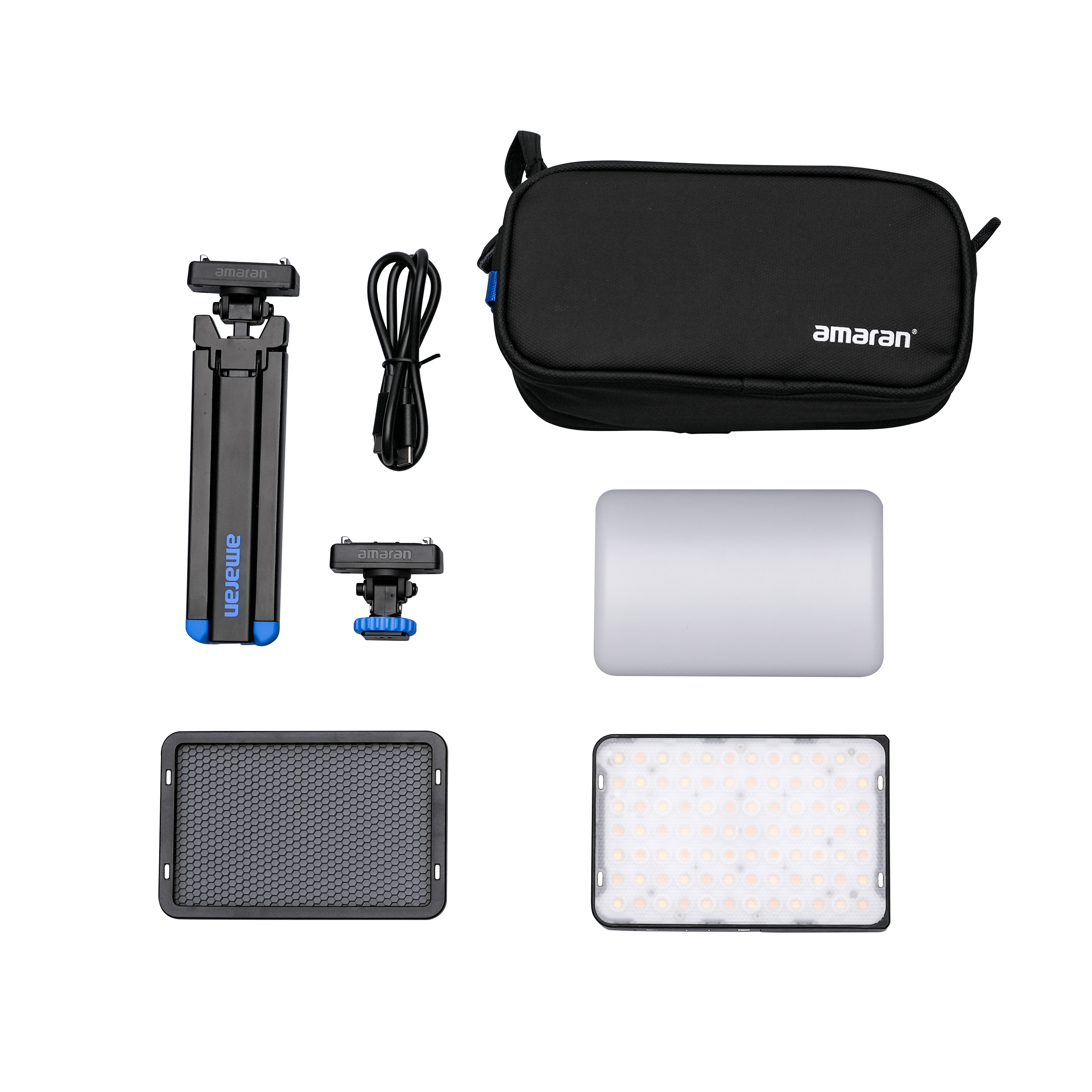 amaran Ace 25x Kit with all components shown. 