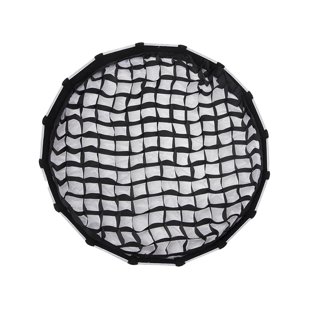 Spare replacment grid for Aputure Light Dome II shown on a Light Dome II on a white background. 