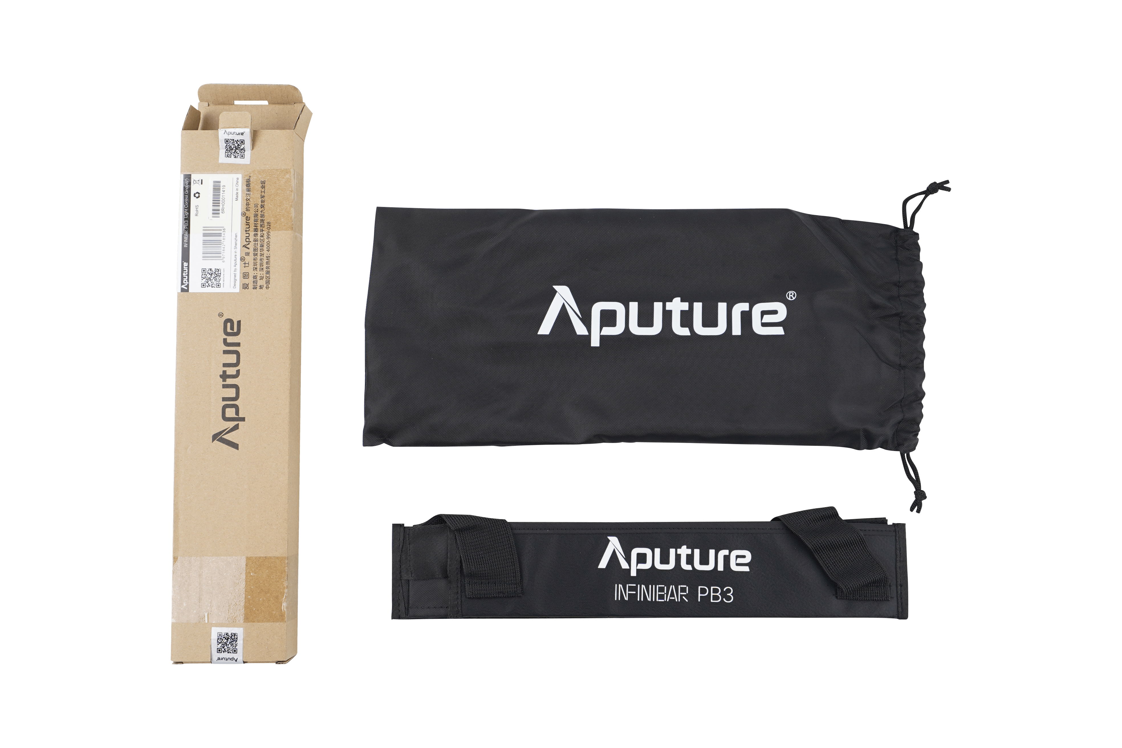 Aputure INFINIBAR PB3 Light Control Grid (45 degree) with bag and box.
