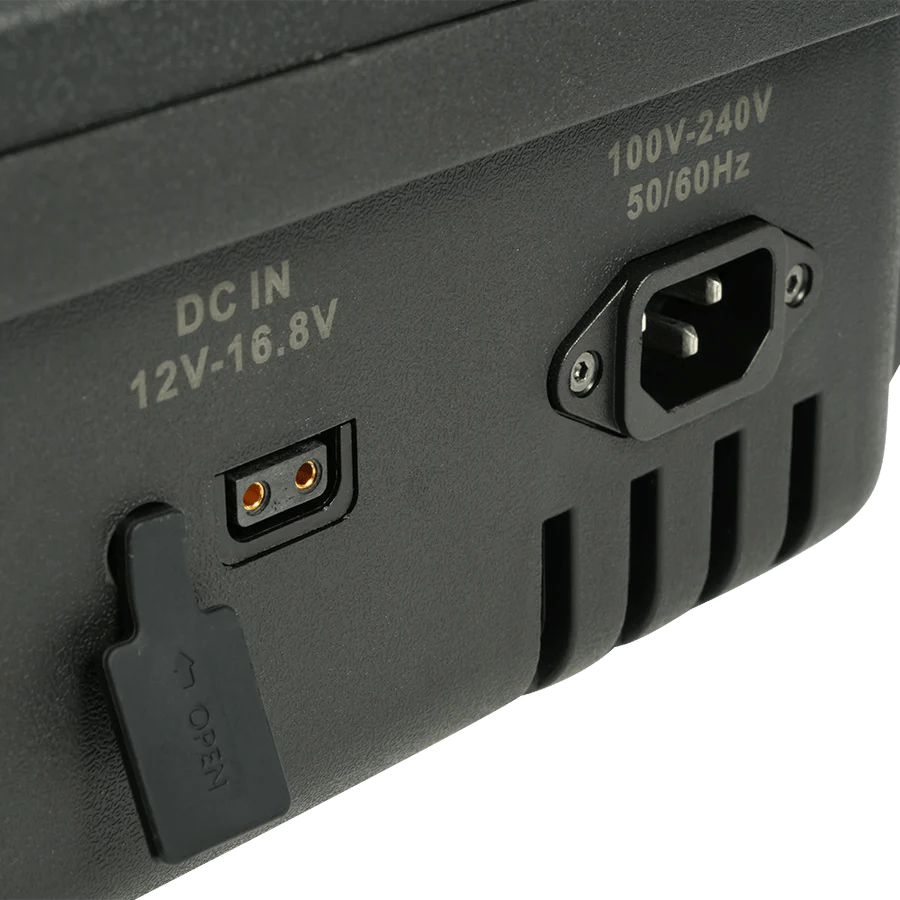 Ports on the MC Pro Charging Case.