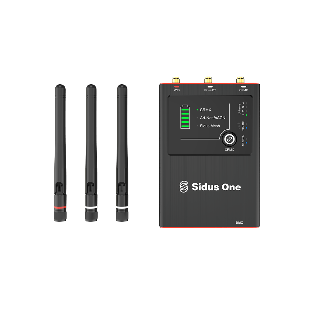 Aputure Sidus one shown with antennas separately. 