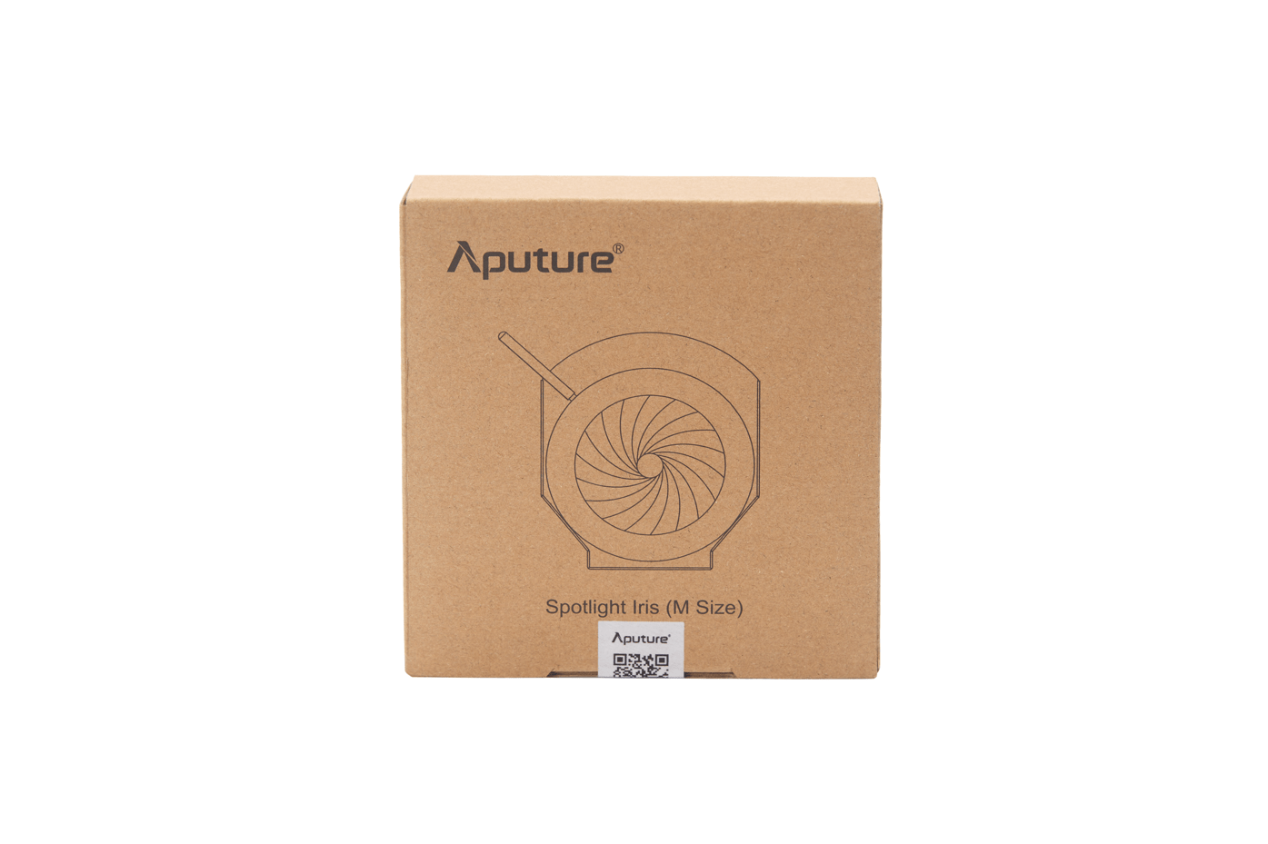 Packaging box for the Aputure Spotlight Mini Iris (M size).