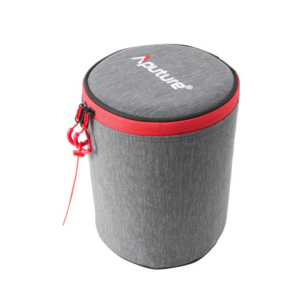 Grey case for the Aputure Spotlight Mount II 36° Lens shown on a white background.