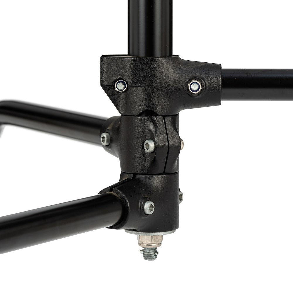 Close-up of the connection point for the arm and stand.