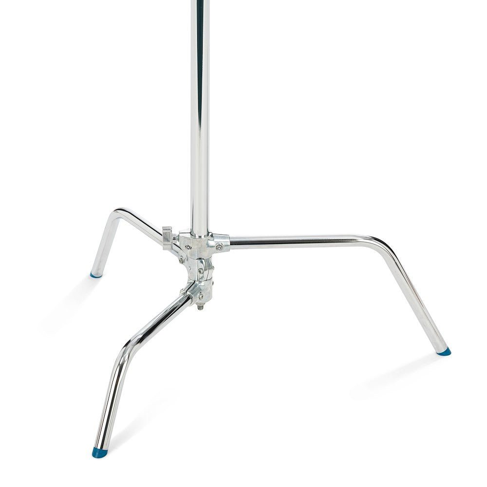 Avenger Chrome C-Stand 33, A2033L lighting stand, showing the base in detail on a white background. 