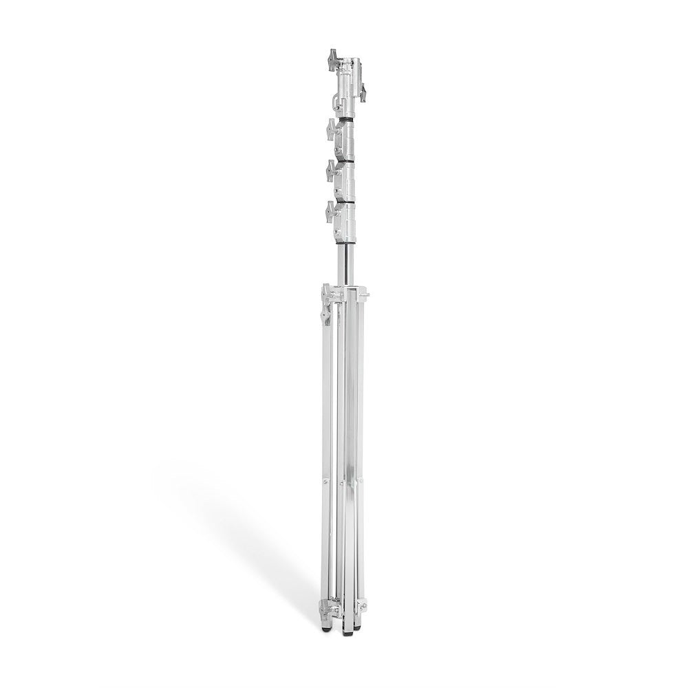 Avenger A1045CS Chrome Steel Combo light stand, folded for travel.