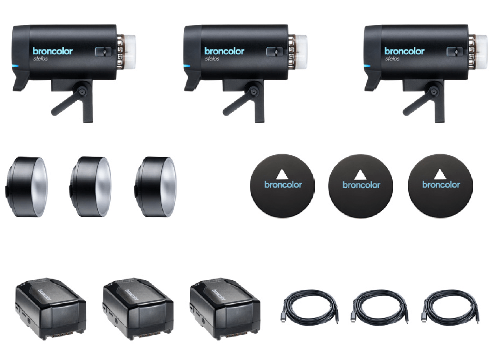 Broncolor Pro Kit with 3 Stelos 800L Monolights