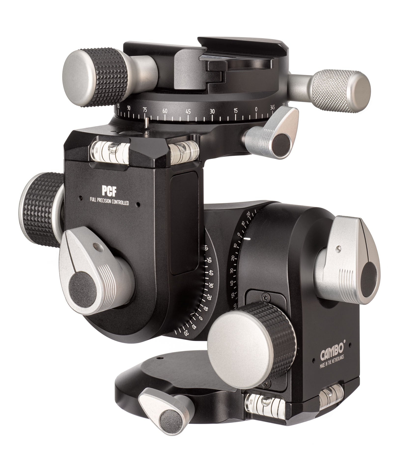 Cambo PCF Precision Geared Head with Geared Camera Platform Rotation. 