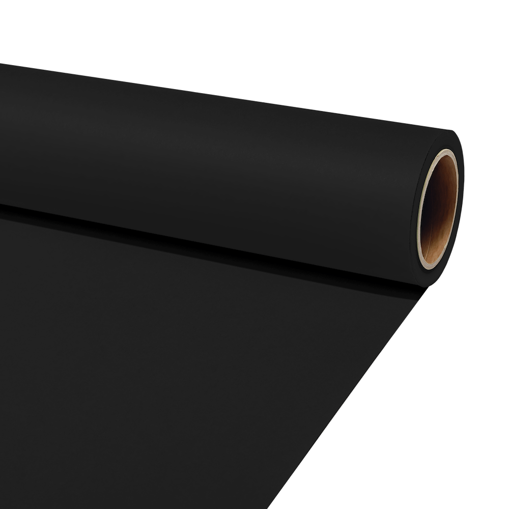 JOBY 1.35m wide by 11m Black Seamless Paper Background 