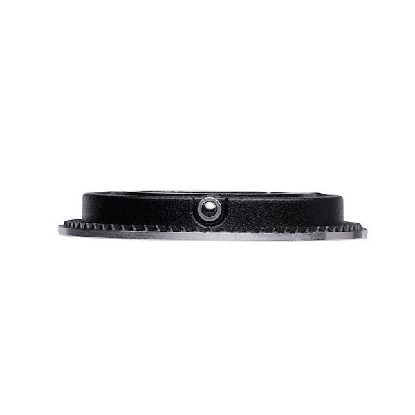 Side view of the Manfrotto Xchange 60mm flat base adapter.