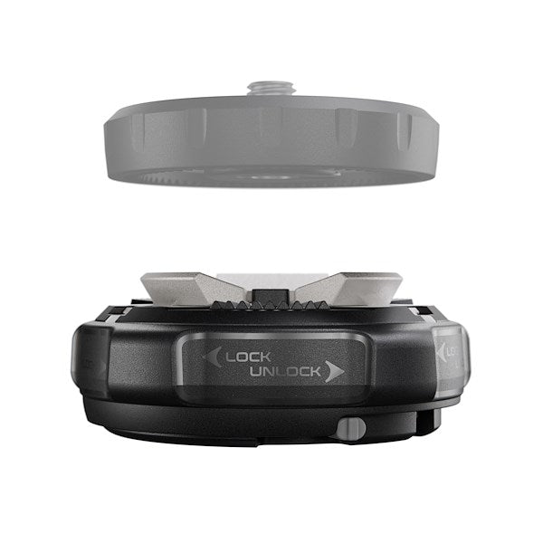 Manfrotto XChange Base, shown with the plate ghosted out for illustration purposes.