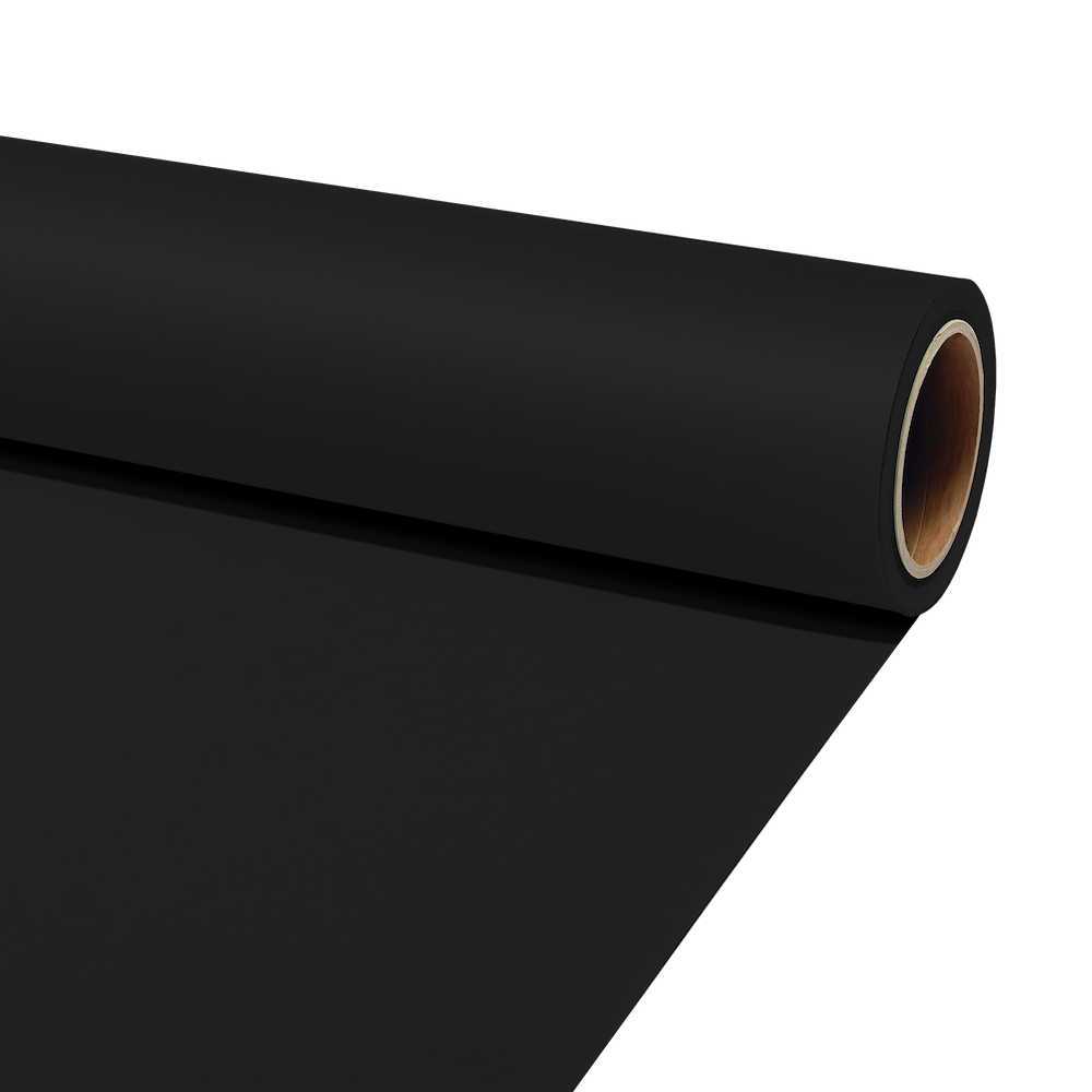 JOBY 1.35m wide by 11m Black Seamless Paper Background 