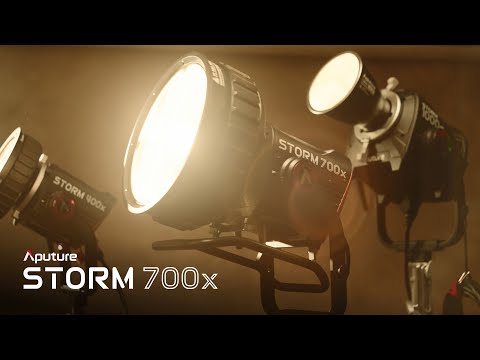 Video highlighting the new Aputure STORM 700x along with others from the STORM range like 1000c and 80c.