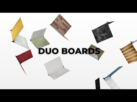 Advert for V-Flat Duo Boards.