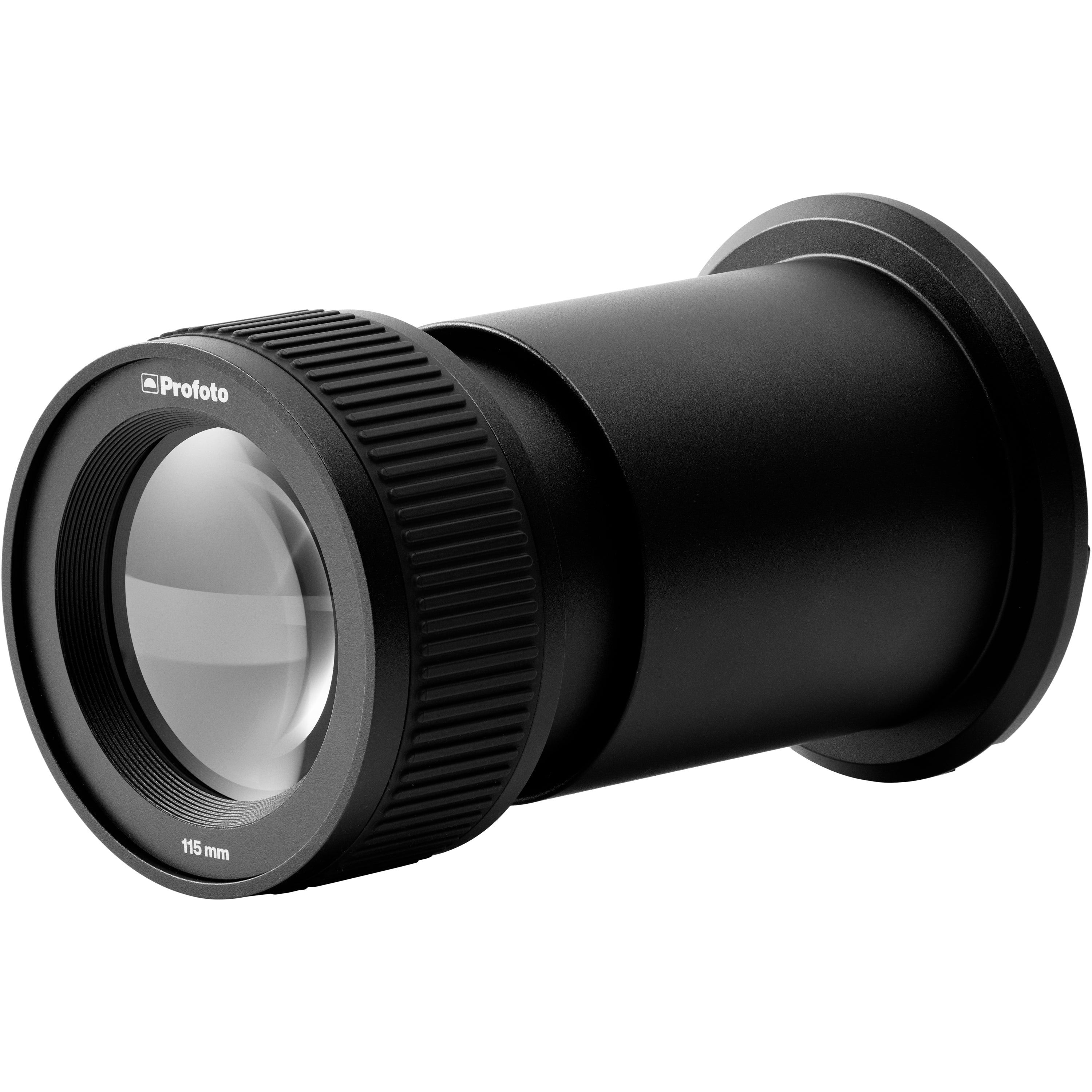 Side profile view of the Profoto 115mm optical lens that is supplied with the Spot Small kit as listed here.