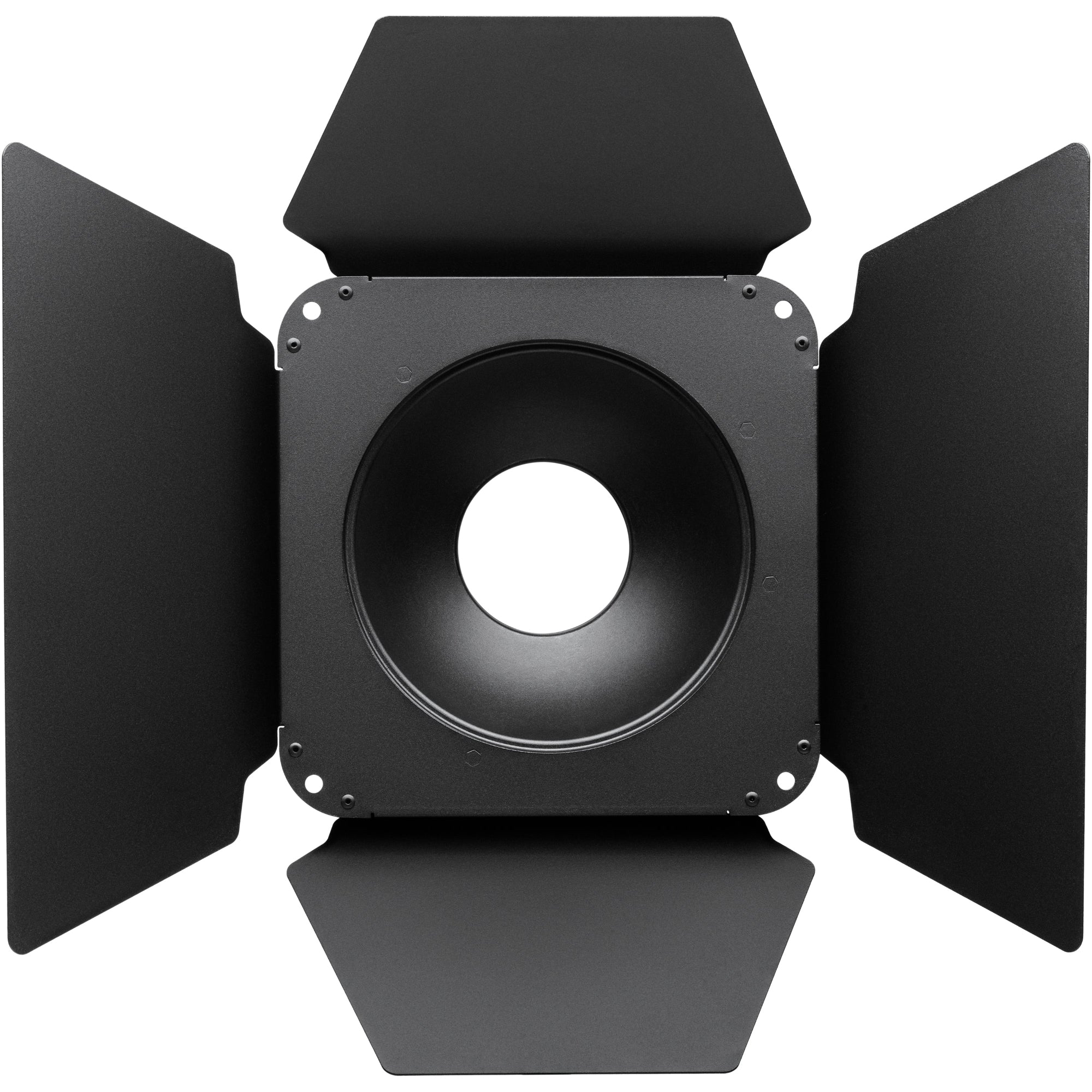 Front on view of the Barndoors for the new Profoto Small Fresnal and  Profot L1600D LED CoB light. 
