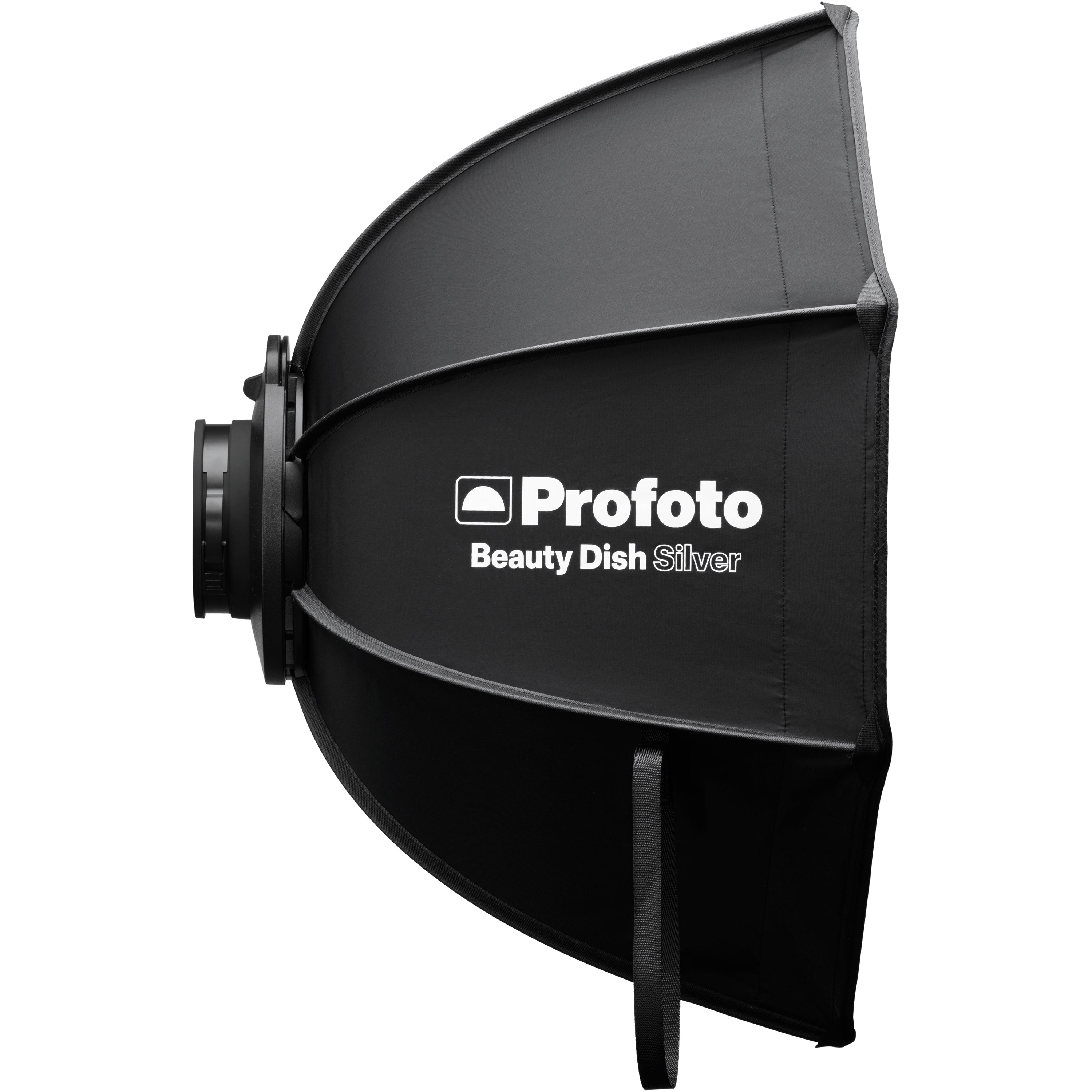 New Profoto Collapsable Silver Beauty Dish side view. 