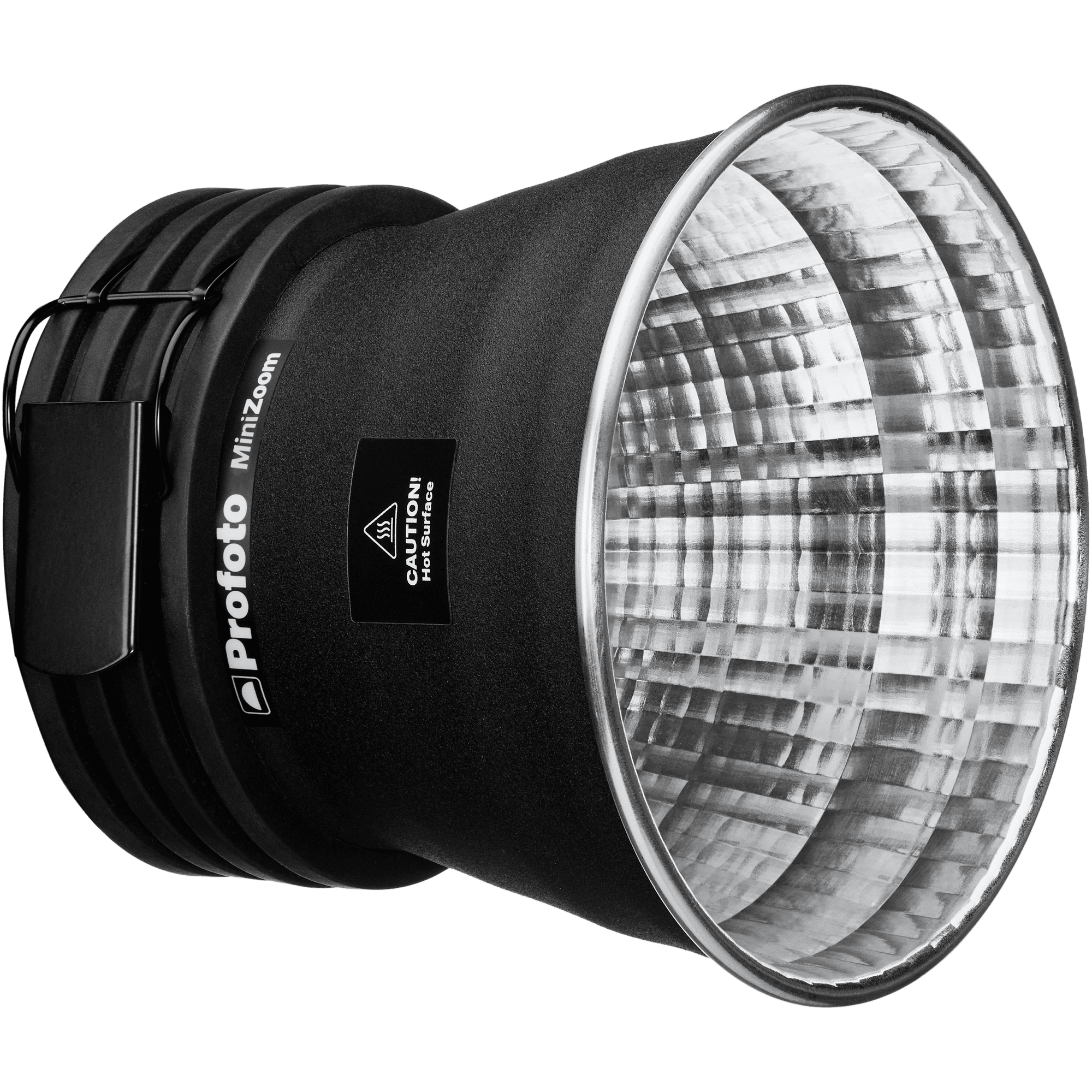 Profoto MiniZoom Reflector shown from a side perspective.