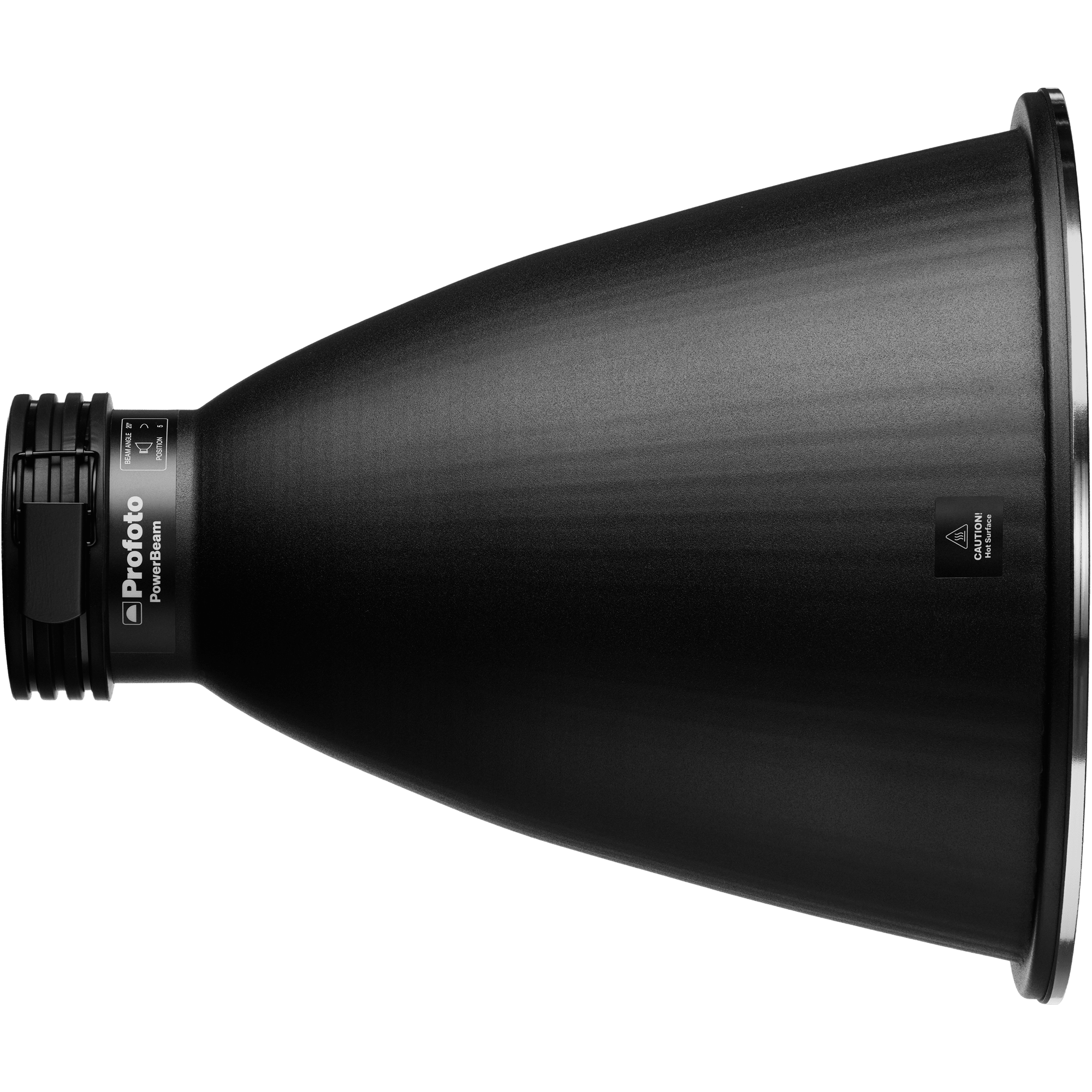 Profoto PowerBeam Reflector side view. 