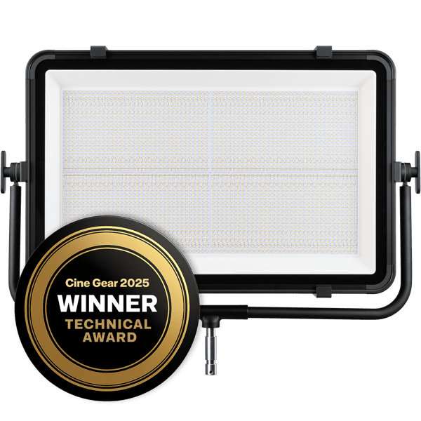 Front view of the Profoto 3x2 ProPanel on a transparent background with a Cine Gear 2025 technical award winner badge. 