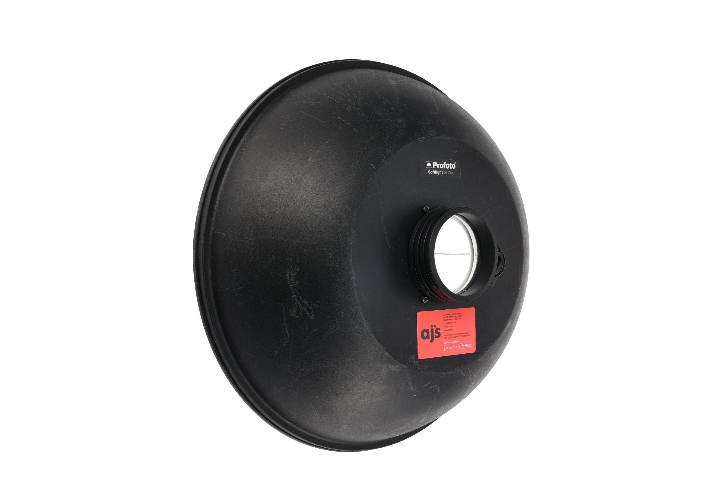 Profoto classic beauty dish softlight White reflector on a white background. 