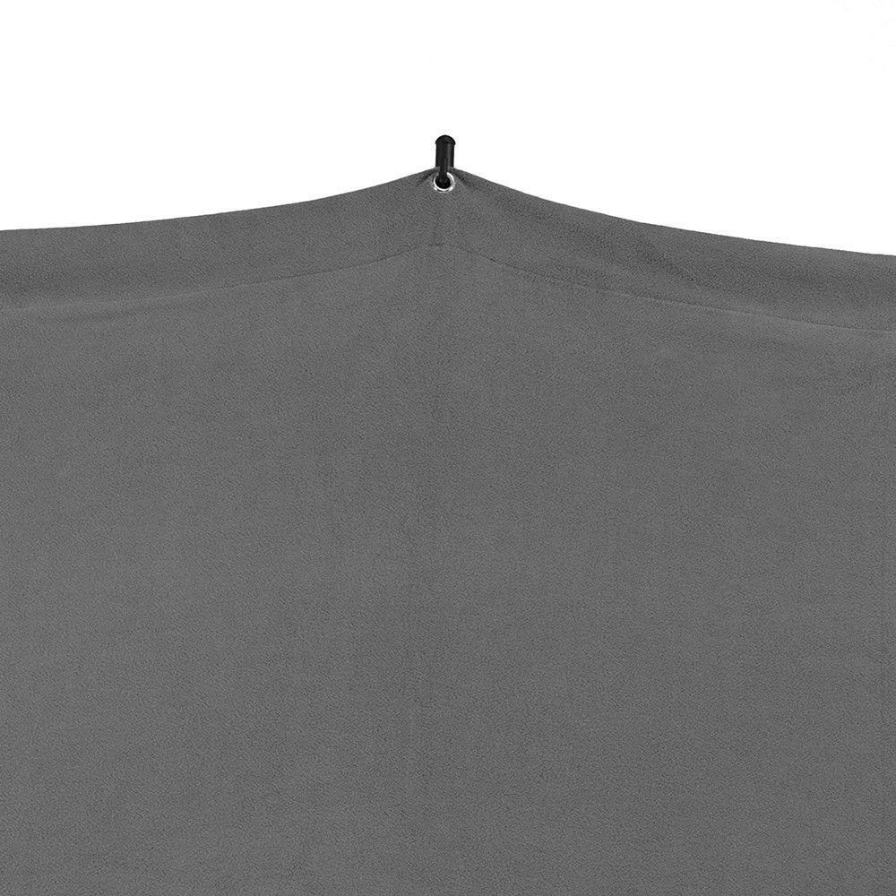 Detail of the grey fabric seamless background stretched over the background frame. 