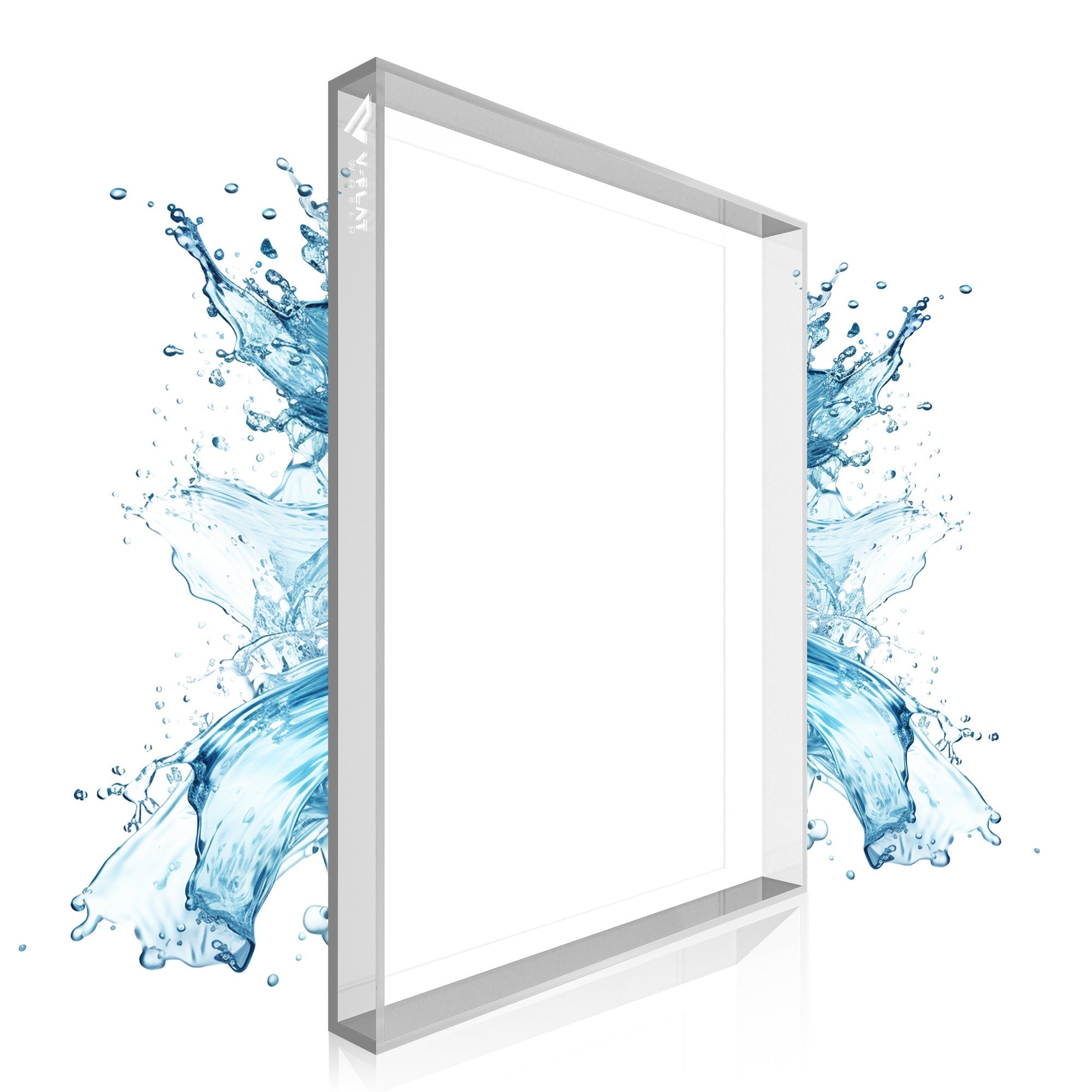 V-Flat Aqua Tray (24"x19") shown with water for illustrative effect.