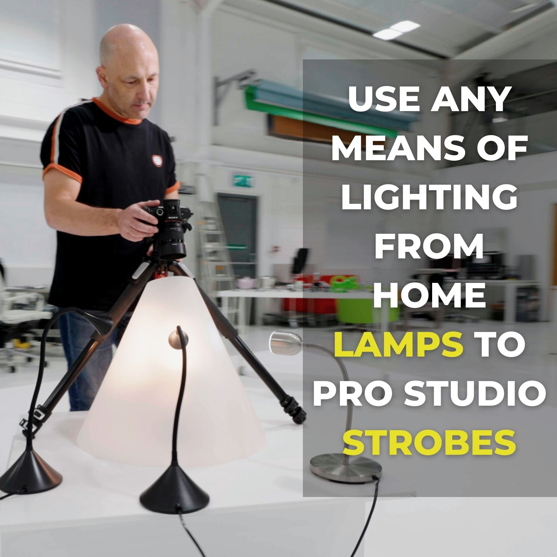 Lighting indication for using the V-Flat Light Cone - Kit.