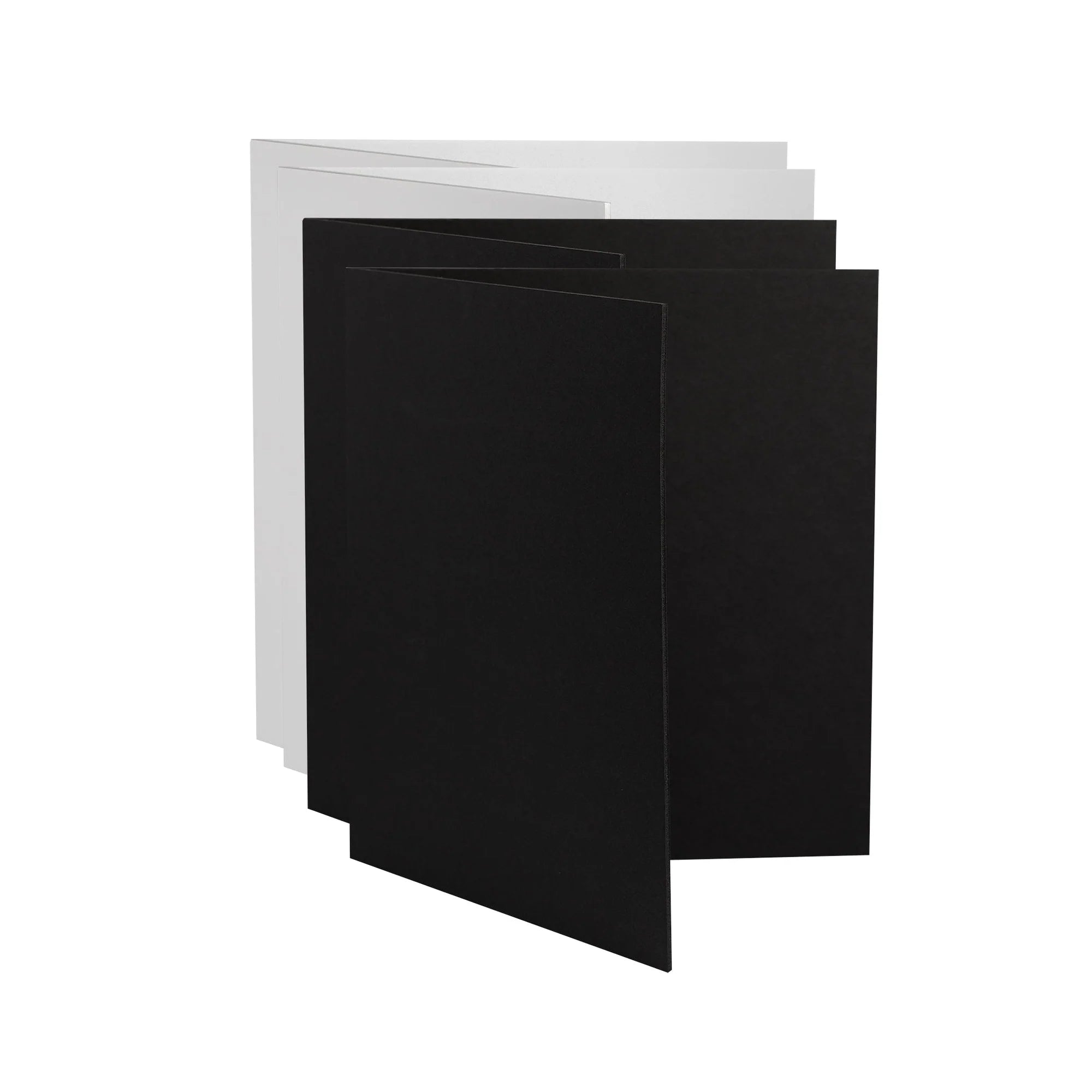 V-Flat Tabletop V-Flats - Medium (20”X35") 2x white 2x Black