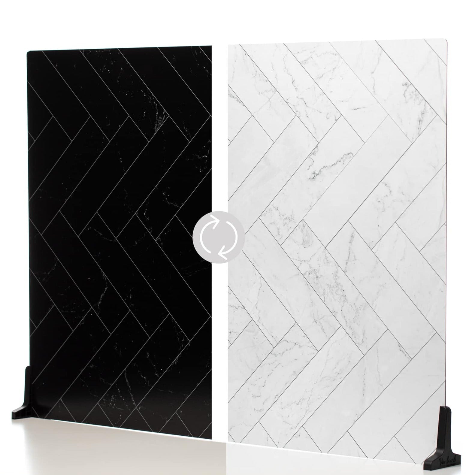 Zigzag Marble White/Zigzag Marble Black - XL with both sides shown.