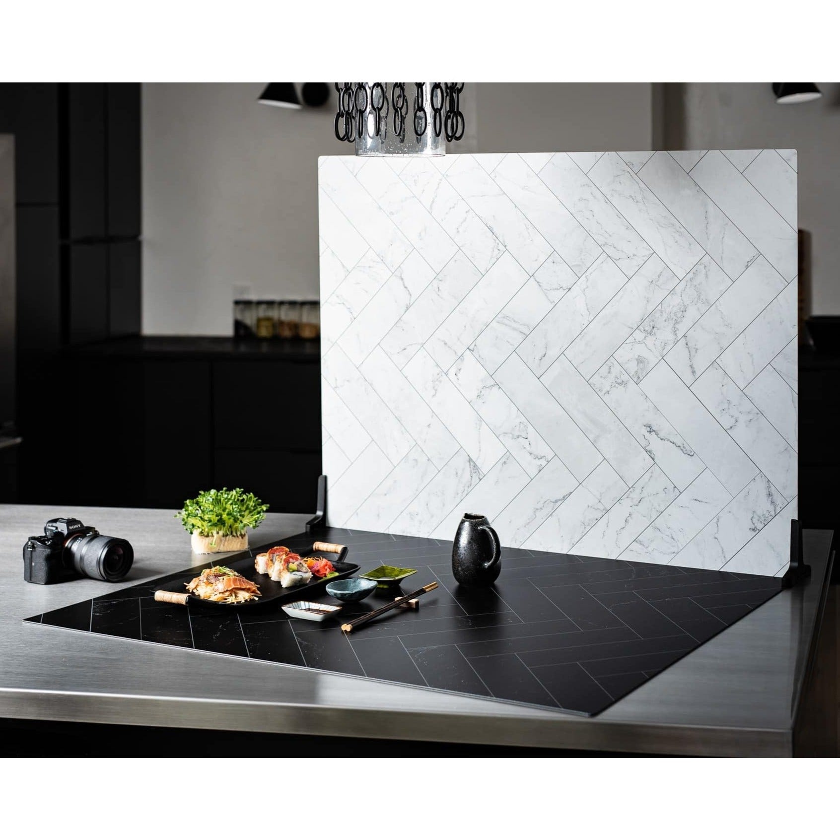 V-Flat Zigzag Marble White/Zigzag Marble Black - XL.
