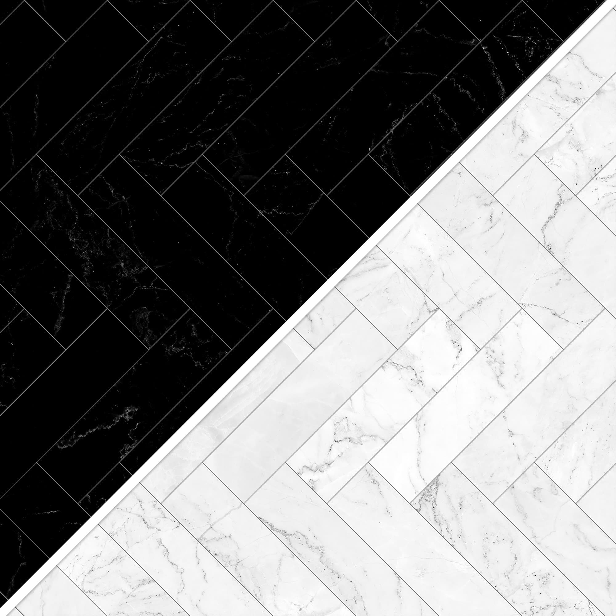 V-Flat Zigzag Marble White/Zigzag Marble Black - XL Duo Board.