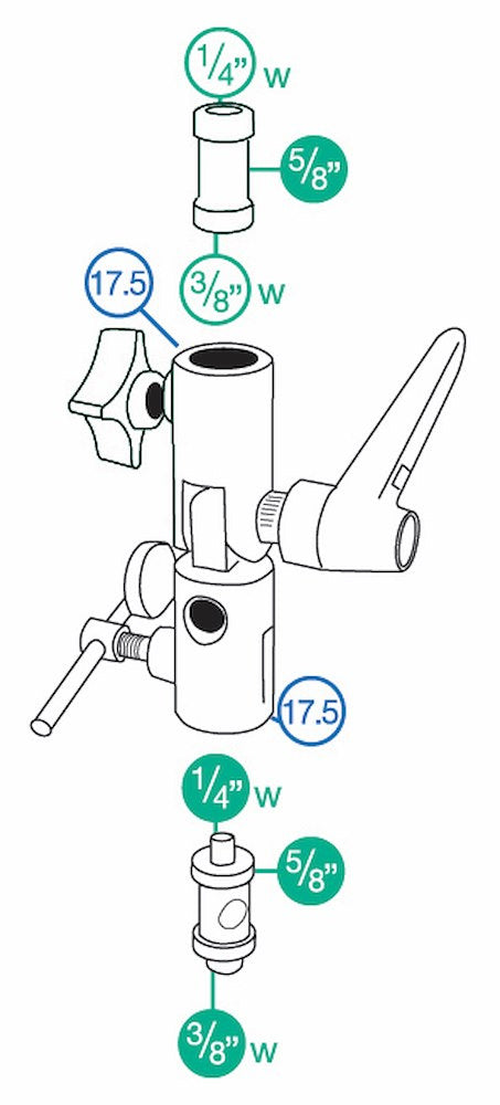 Lite-Tite Swivel Aluminium Umbrella Adapter Diagram