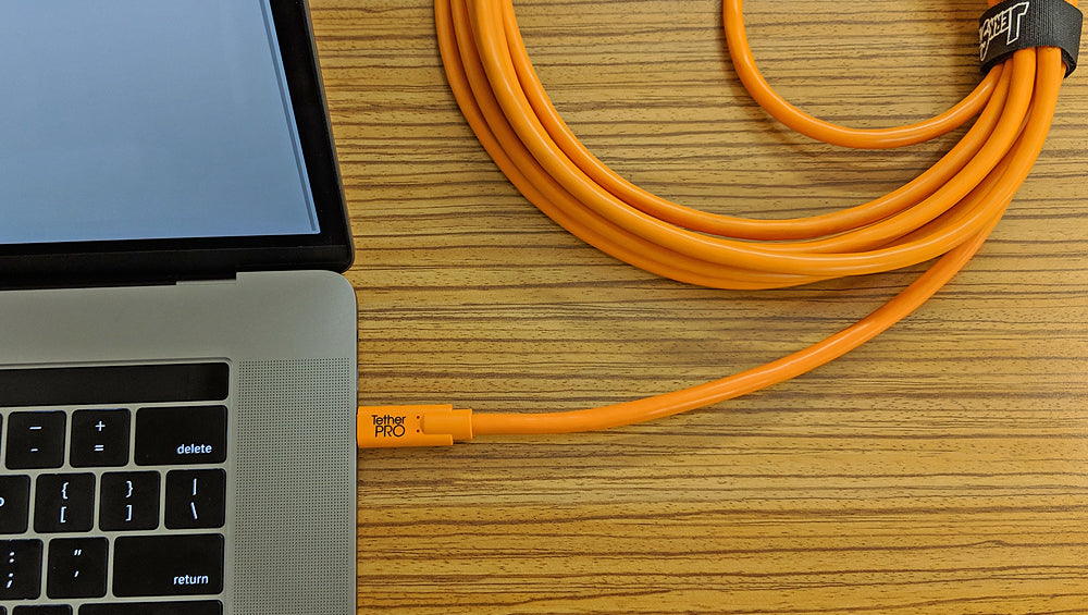 TetherTools USB-C to USB-C, 10' (3m) Orange Cable