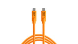 TetherTools USB-C to USB-C, 15' (4.6m) Orange Cable