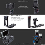 Promediagear PLX3T Universal Arca-Swiss L-Bracket for DSLR and Mirrorless Cameras with Articulating LCD screens