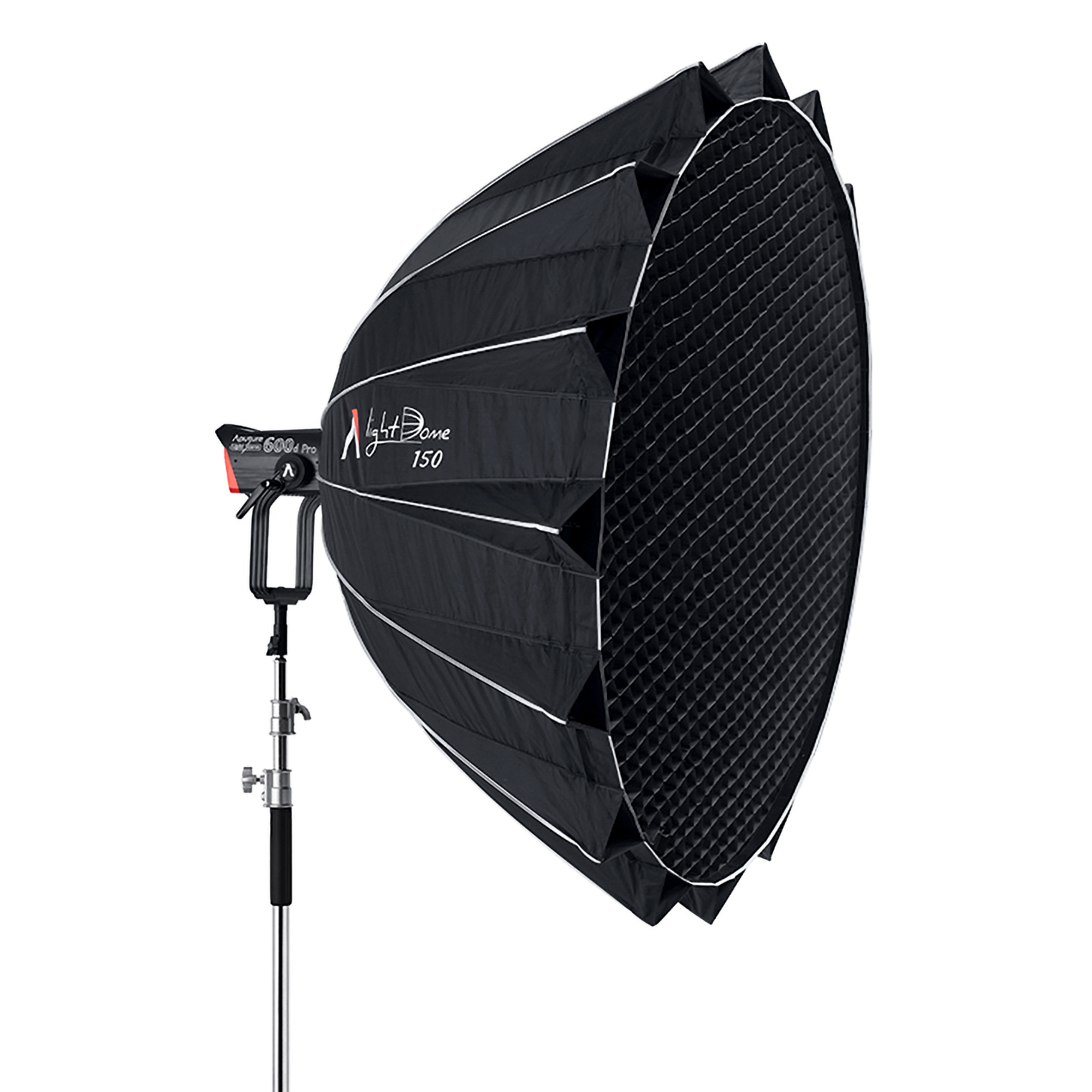 Aputure Light Dome 150 softbox with fabric light control grid.