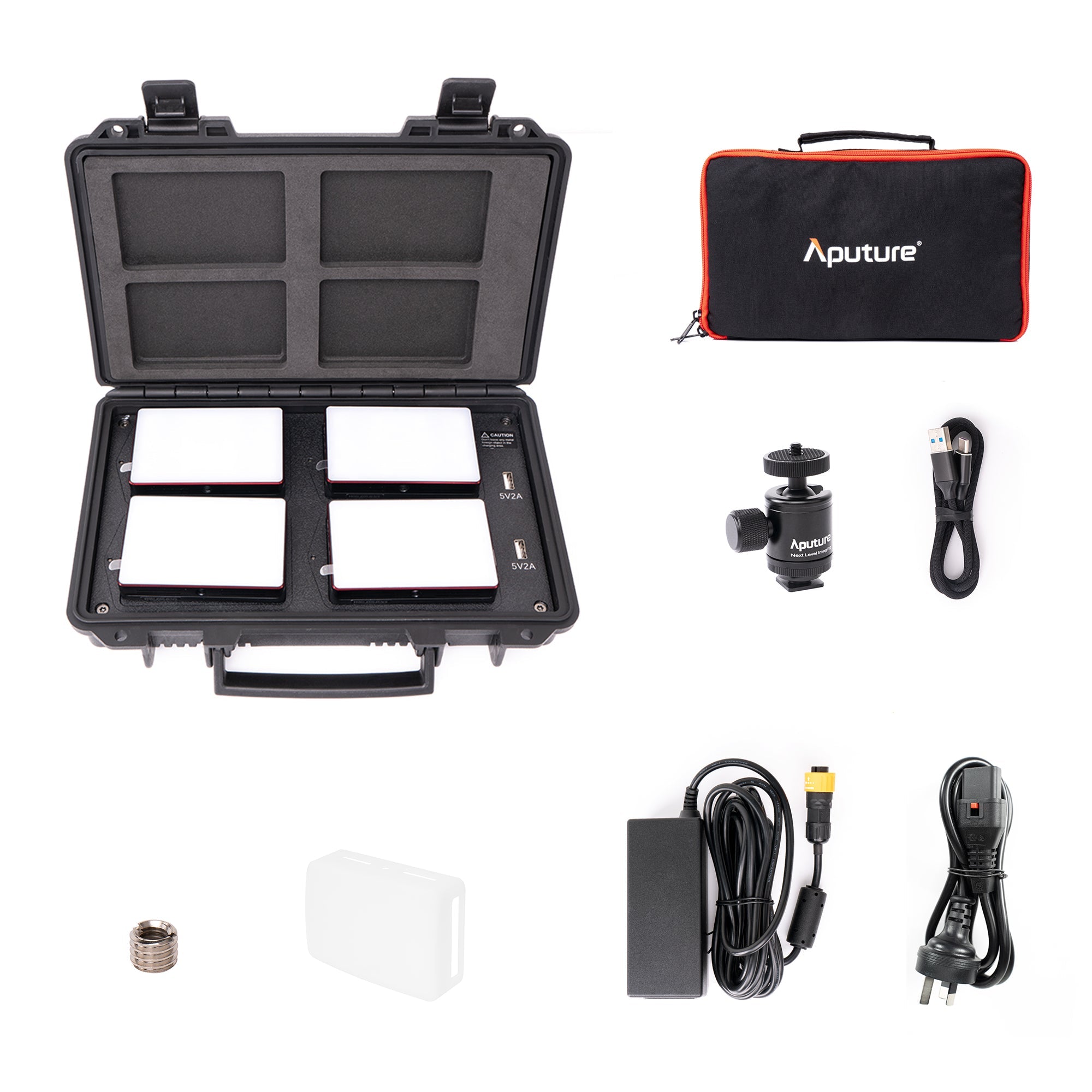 Aputure MC 4-Light Travel Kit (UK Version)