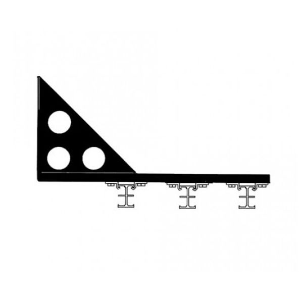 HiGlide Triple Side Mount Bracket (For Wall Fixing Up To Three Rails) (BW-2646)