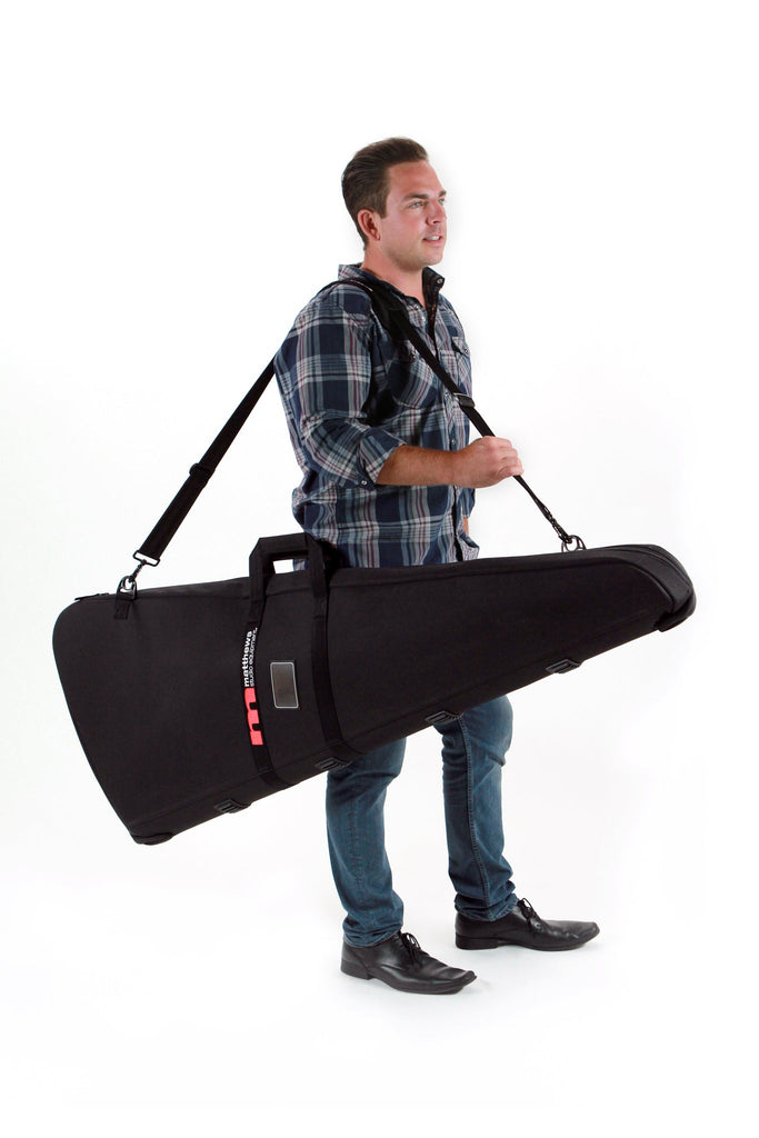 Person Carrying Matthews C-Stand Shoulder Kit Bag On Shoulder