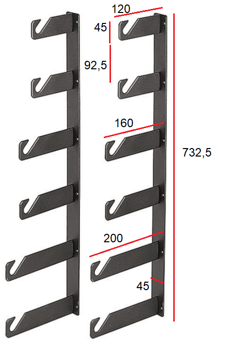 Manfrotto B/P Hooks for Six Rolls of Paper