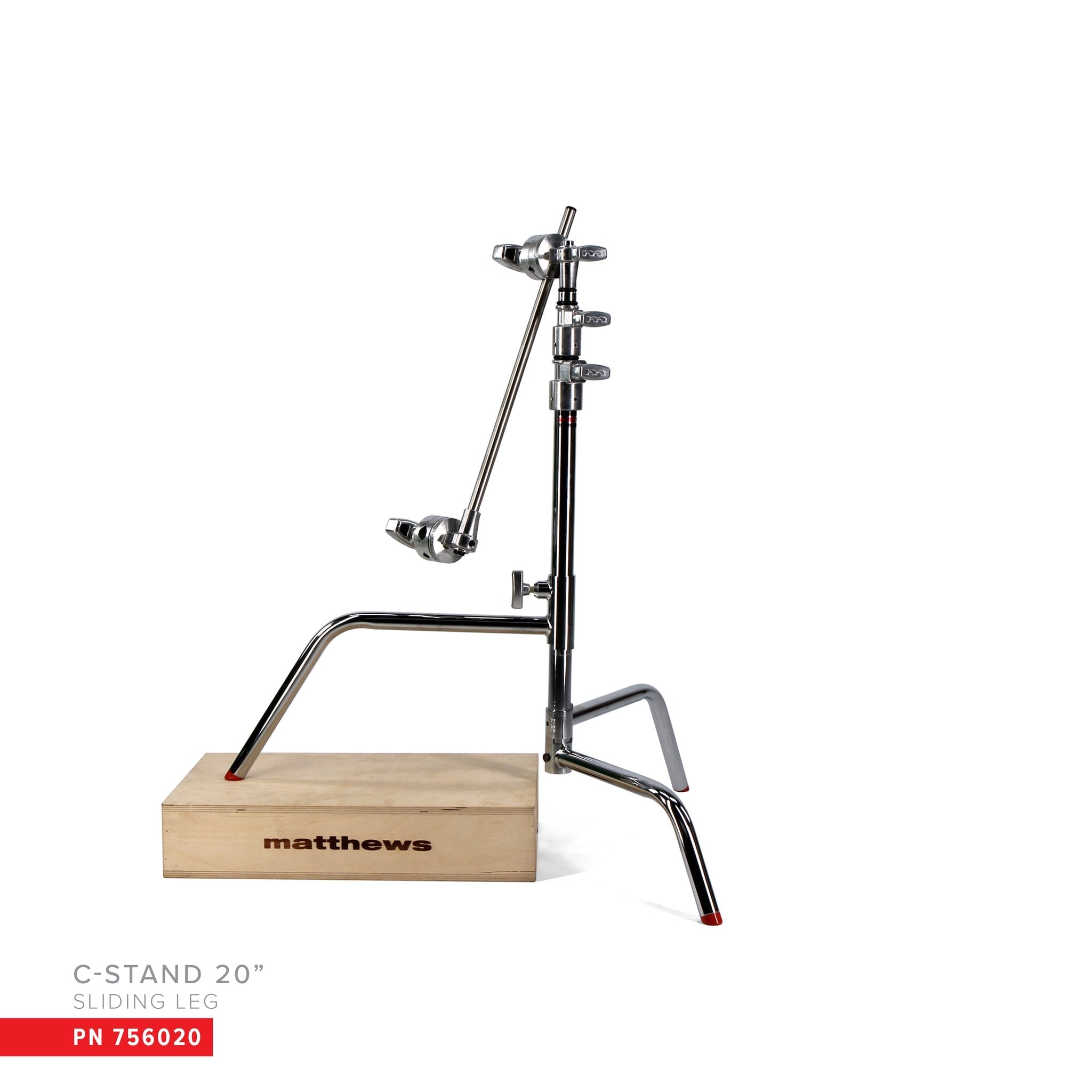 Matthews Hollywood 20" C-stand Double Riser Sliding Leg, w/ Grip Head and 20" Arm - 5.25' (1.6m)