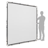 Manfrotto Pro Scrim All In One Kit 2x2m Large shown with a silhouette to show proportions