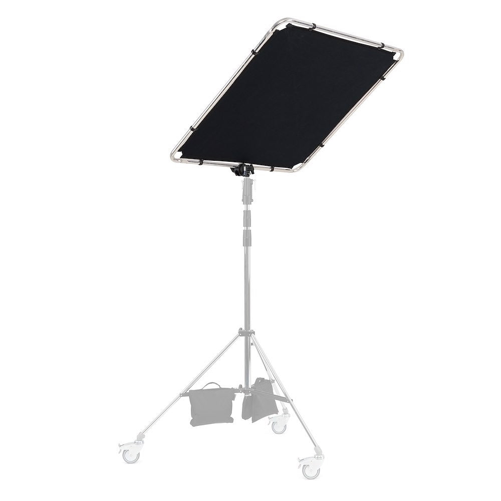 Manfrotto Pro Scrim All In One Kit 1.1x1.1m Small held on a ghosted stand