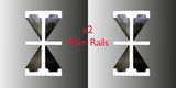 HiGlide 4.5m Support Rails (PAIR) inc. End Stops