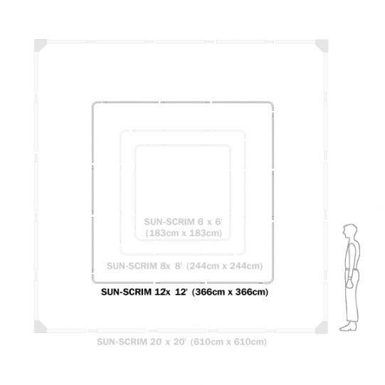 California Sunbounce Sun-Scrim 12x12' Complete Starter Translucent/Diffuser Kit (-2/3rd stop)