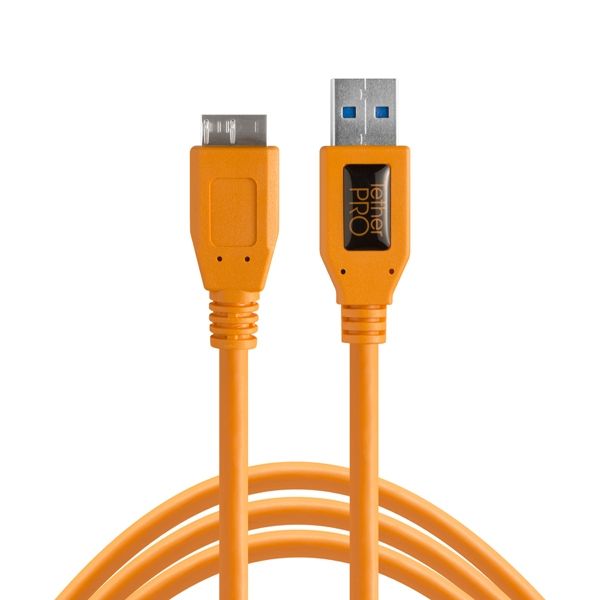 Tether Tools TetherPro USB 3.0 SuperSpeed Male to Micro-B 15ft Cable - Orange