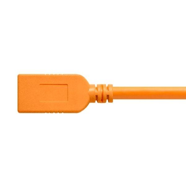 Tether Tools TetherPro USB-C to USB Female Adapter (extender), 15' (4.6m) Orange Cable
