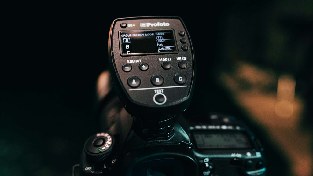 Profoto Air Remote connected to a camera