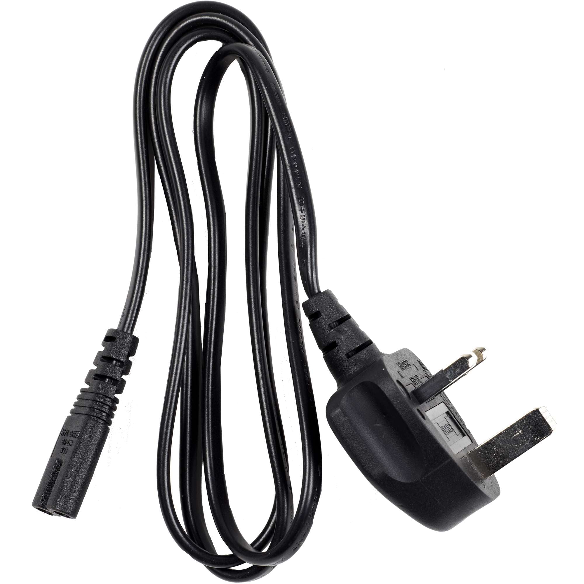 C7 UK mains power cable from Profoto for the Pro-B3 battery Charger. Side profile image.